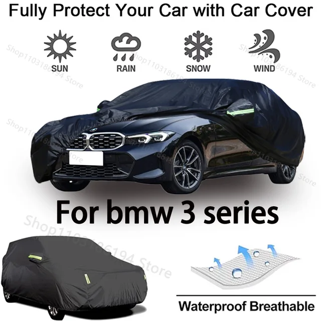 Full Car Cover For BMW 3 Series Outdoor Protective Gear-Snowproof, Sunshield, Waterproof and Dustproof Automobile Accessories 1