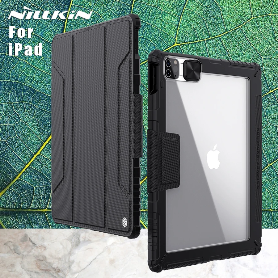 Nillkin Per Apple Ipad Pro 11 Pro 12.9 2022 2021 2020 Air 10 10.9 Air 5 4 10.2 Mini 6 Custodia Paraurti Flip Leather Lens Back Cover