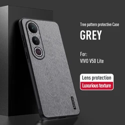Sleek Tree Pattern Leather Phone Case with Shockproof Silicone Protection for VIVO Y39 5G (GRAY)