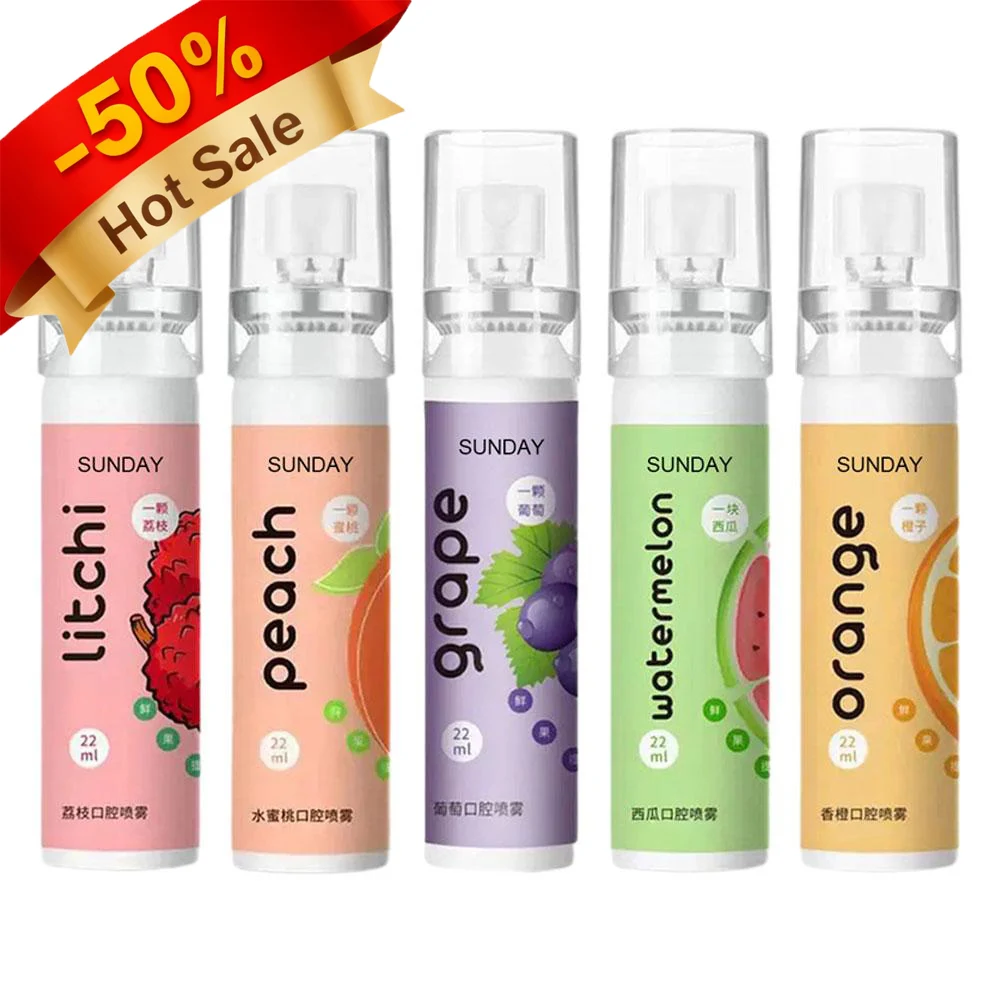 Oral Fresh Spray Fruit Flavour Fresh Breath Spray 22ml Portable Refreshing Cooling Breath Oral Care Bad Breath Odor Remover