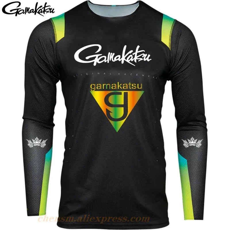 Gamakatsu 2025 전문 낚시 안티 uv 선 스크린 태양 보호 유니폼 낚시 셔츠 통기성 빠른 건조 낚시 의류