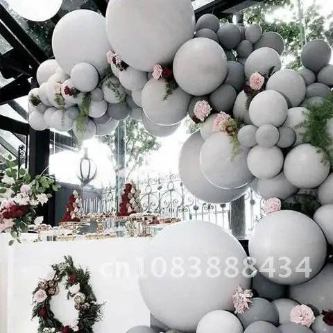 

Pack of 10-30 Pastel Gray Matte Macaron Balloons for Wedding Decorations Birthday Party Decor Children Toys