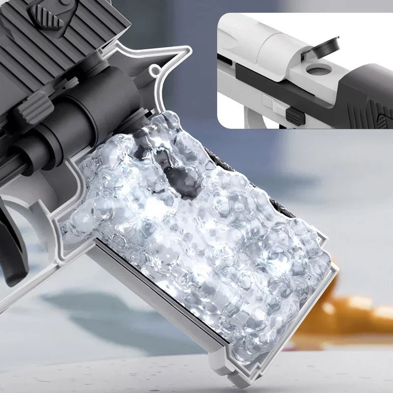 Hot Mini Desert Eagle Mechanical Continuous Firing Water Gun Small Pistol Summer Outdoor Beach Poor Toy Shoot Water Gun for Kids 2