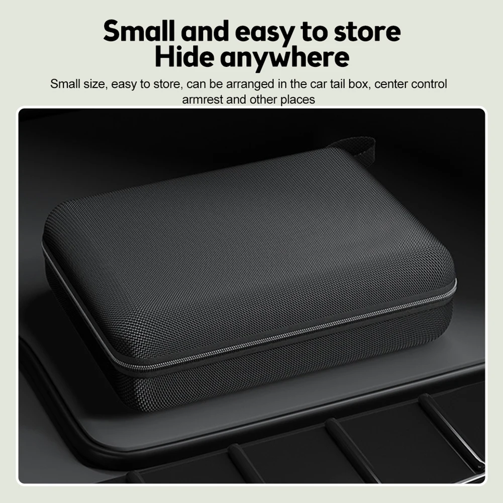 

1PCS EVA Storage Bag Water-proof Fabric Resist Oil Stain Universal Car Vacuum Digital Accessories Storage Bag 22x18x7cm Black