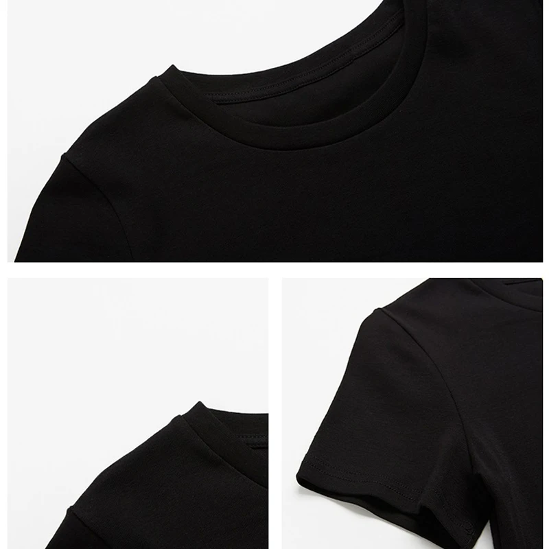 2023 New Summer Short Sleeve O Neck Your Exclusive DIY Print Pattern Customize Cropped Navel Women Crop Tops Fashion T-Shirt 5