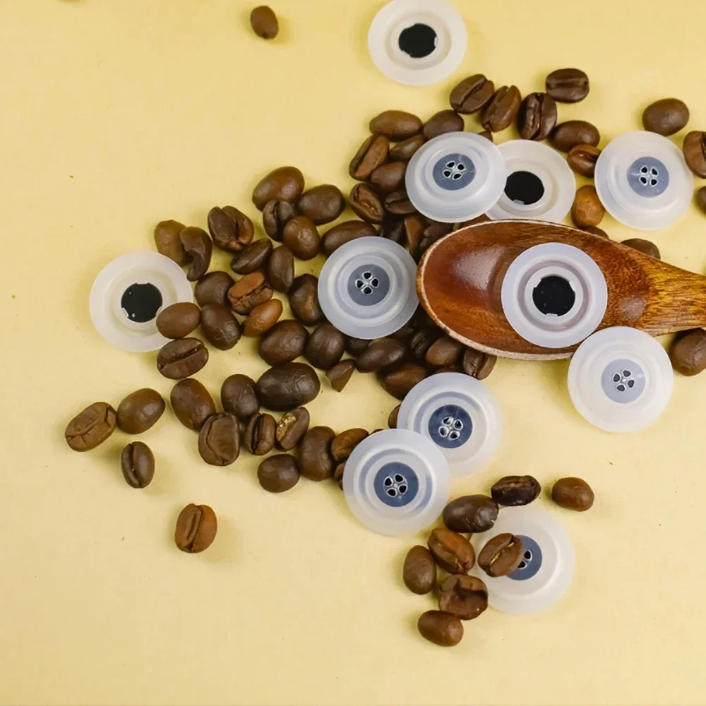 1000pcs Plastic Small One Way Gas Valve Exhaust Ventilation Vent Air Degassing Coffee Valve for Kraft Paper Food Bag Packaging 4