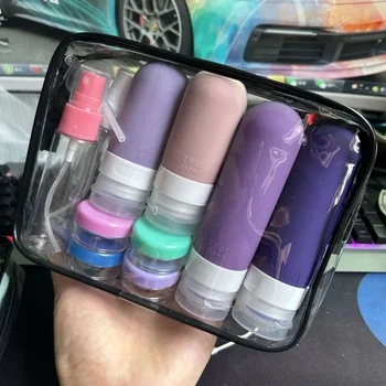 17/4Pcs Travel Bottles Set Leak-Proof Container Portable Refillable Toiletries Shampoo Conditioner Lotion Liquid Empty Bottles