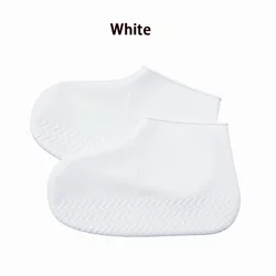 Silicone Waterproof Wear - Resistant Shoe Covers - Reusable and Portable - M(EU35 - 39) (White)