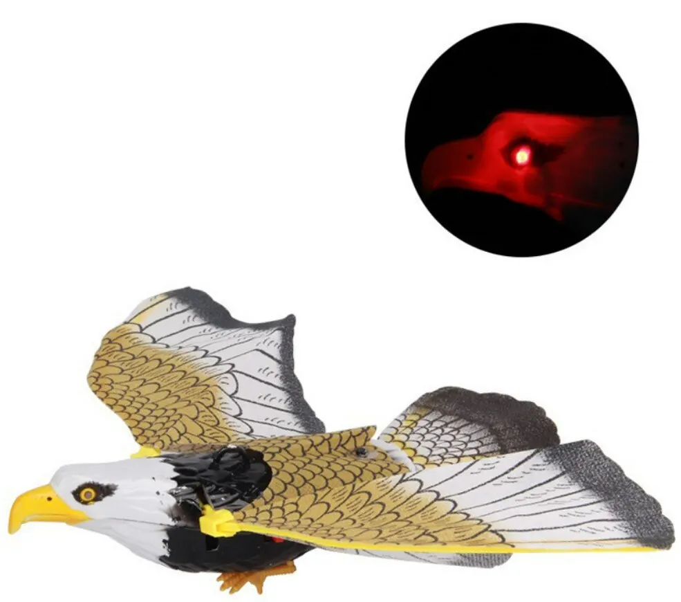 thumbnail image 1 of 1 pieza de águila voladora eléctrica, juguete electrónico para mascotas, simulación giratoria, pájaro volador con música ligera, 1 of 5
