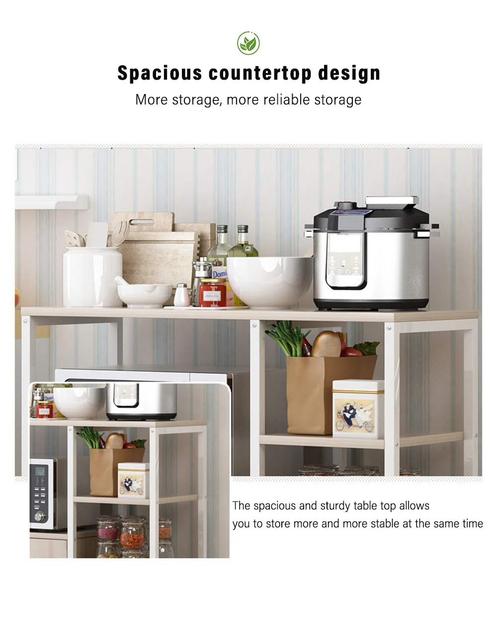 Kitchen Cabinet Storage Cabinets Multi-Function Sideboard Sideboard Landing Microwave Oven Shelf Household Space-Saving