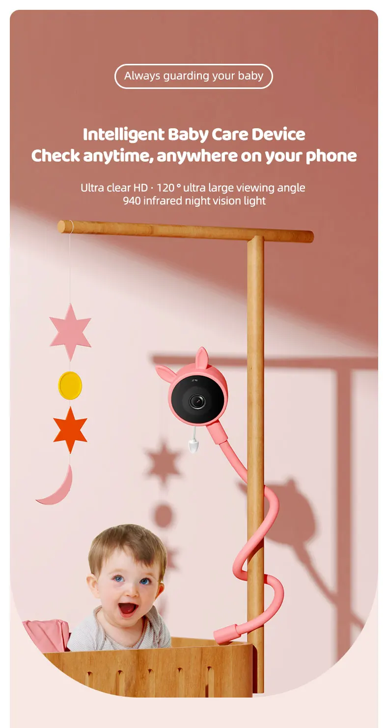 C11 Smart Baby Care Device 2 Million HD Mobile Phone APP Remote Control Photo Recording Monitoring and Music Playback - Image 2
