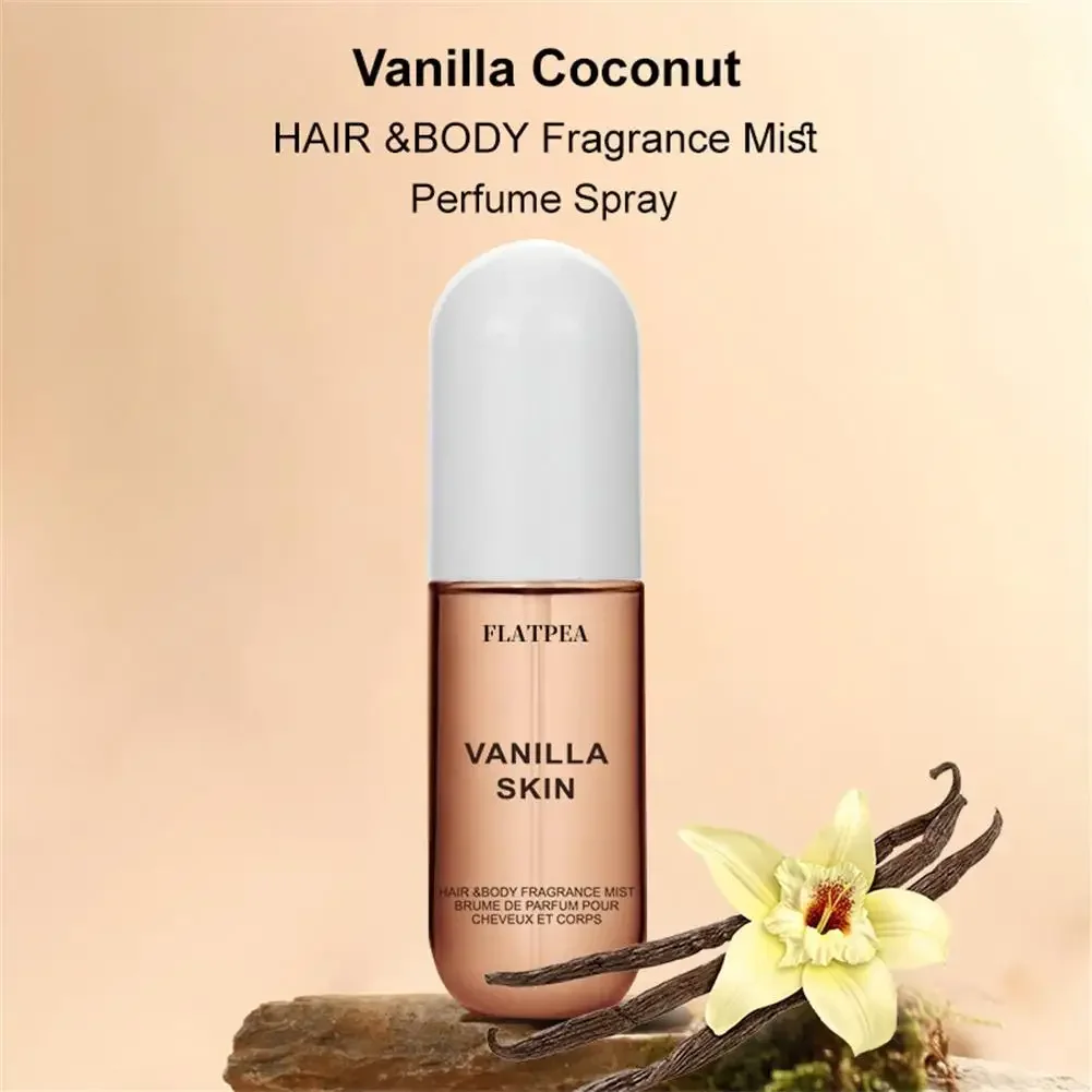 50ml Coconut Vanilla Skin Body Mist Vanilla Essential Oil For Skin Long-Lasting Hair Body Fragrance Mist Spray For Women