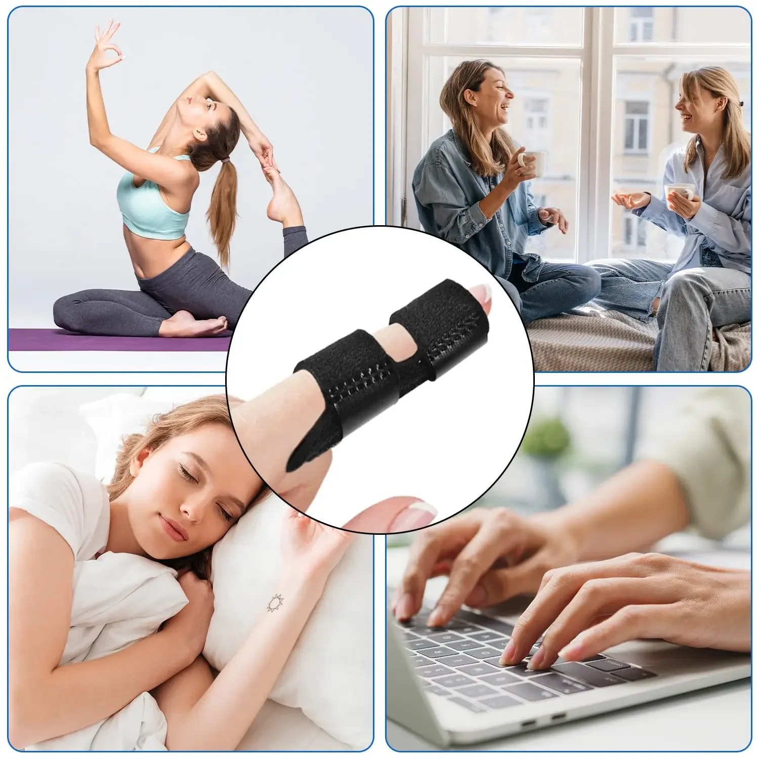 3/5pcs Ring Fingers Fixation Splint Socket Joint Dislocation Sprain Corrector Rehabilitation Support Straight Bending Protection