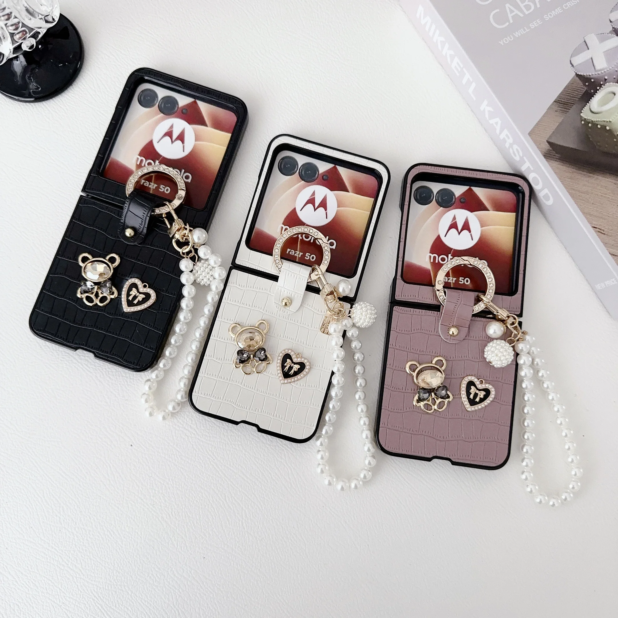 Luxury Faux Leather Lanyard Folding Shockproof Protective Hard Case Cover