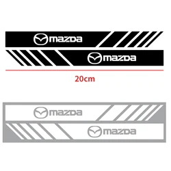 Enhanced Car Rearview Mirror Vinyl Film Decal Badge (White for mazda)