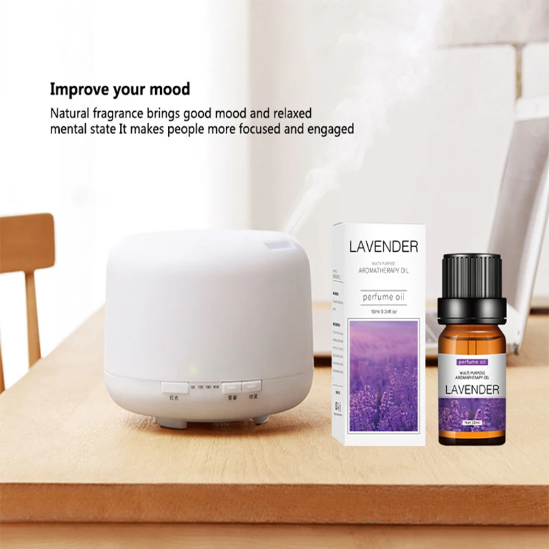 Incense Water Soluble Essential Oil 10ml Lavender Tea Tree Lemon Rose Ocean Scent Humidifiers Refreshing Relax Releasing Stress