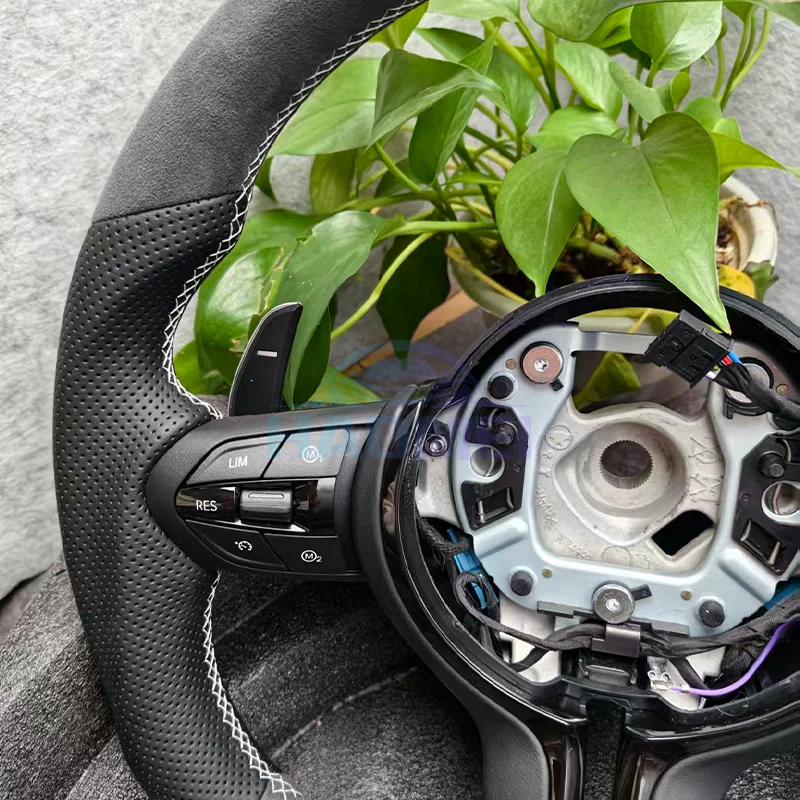 BMW F10 F20 F30 F32 F36 F80 F82 M3 M4 M 스포츠 가죽 알칸타라 스포츠 스티어링 휠용