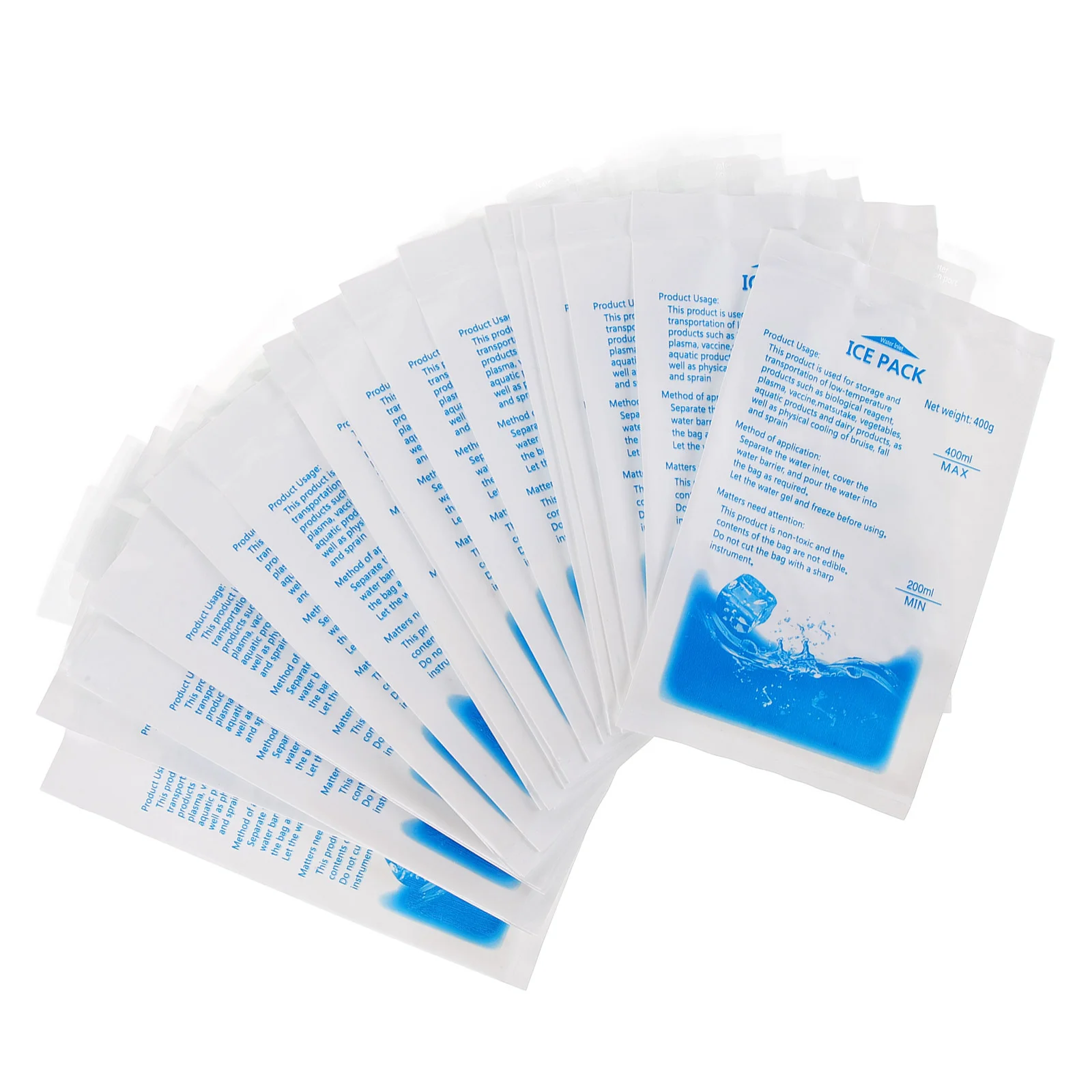 30 Pcs Ice Bags Reusable Cooler Packs Food Storage Portable Gel Buckets Sealed Water Filling Freezer Kitchen Dining Bar