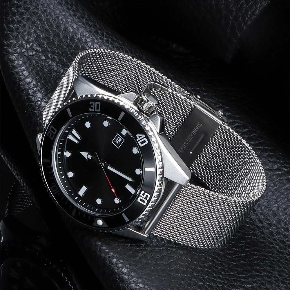 Stainless Steel Woven Mesh Watch Band Bracelet - Universal Replacement Strap