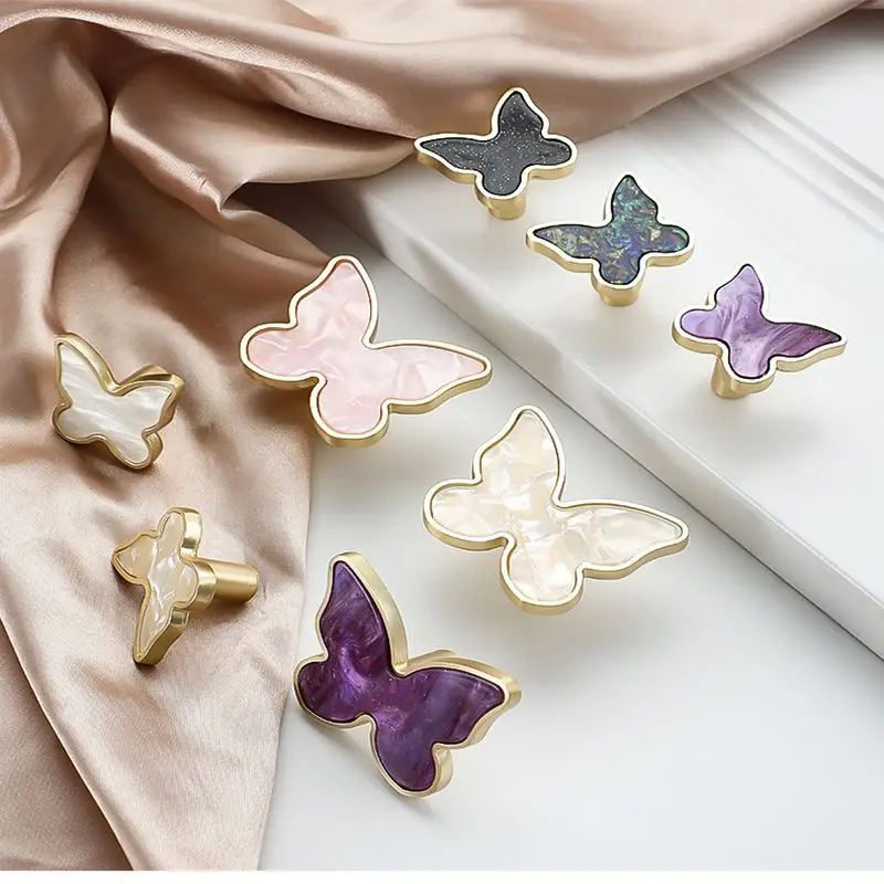 Cabinet Handles Drawer Cabinet Furniture Kitchen Knob Door Drawer Furniture Kitchen Knob Butterfly Shape Zinc Alloy