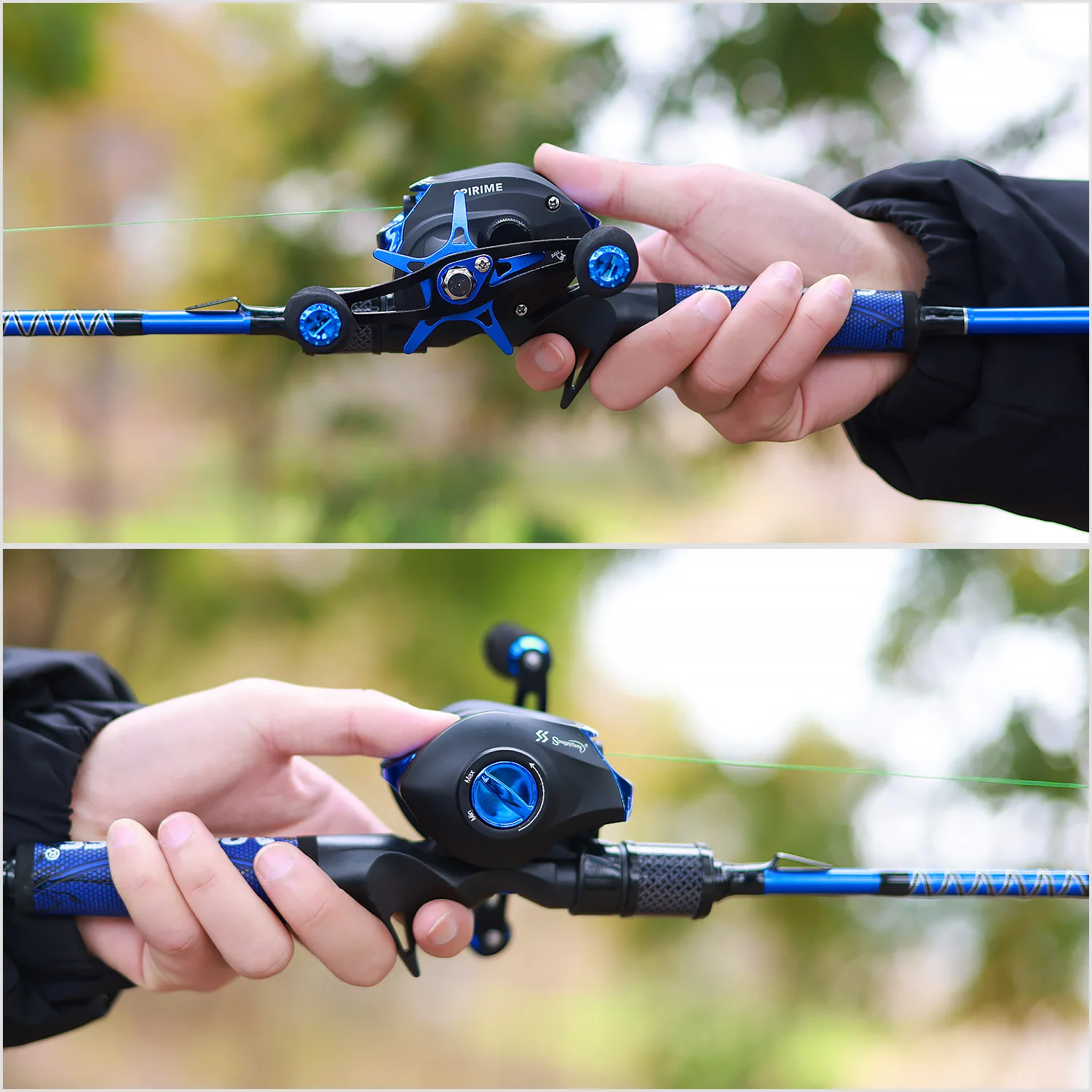 Sougayilang Fishing Rod Reel Combo 1.8/2.m Carbon Fiber Casting