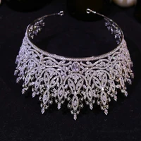 Luxury Miss Universe Queen Crown Crystal Big CZ Jewelry Tiara for Women Bride Hair Accessories Wedding Headdress Zircon Diadema - Image 5