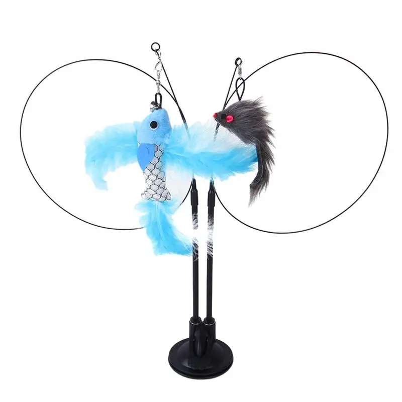 

Cat Teaser Wand Interactive Wand Kitten Toys Catcher Teaser Colorful Bite Resistant Kitten Cat Stick Toy Exercise Toys For