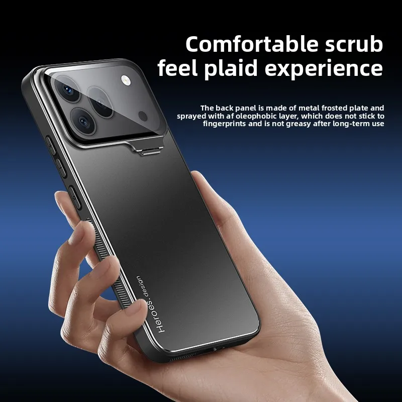 Enhanced Shockproof Magnetic Lens Bracket Case with Metal Ring and Acrylic Cover - Ultra-thin and Skin-friendly Design