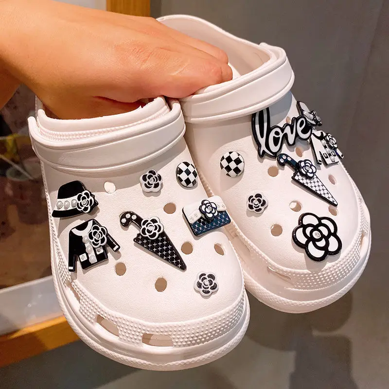 Rose Flower Croc Charms Accessories Threedimensional Shoe Buckle Charms For Croc Sandals Diy