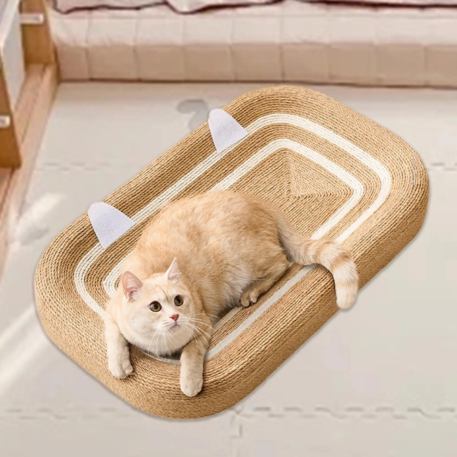 Cat Scratcher Scratching Board Oval Interactive Play Toy Furniture Protector Nest Basin for Couch Carpets Sofas Training Cat Scratcher Scratching Board Oval Interactive Play Toy Furniture Protector Nest Basin for Couch Carpets Sofas Training