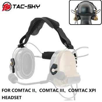 TAC-SKY Tattico Walkie-talkie auricolare Fascia Accessori per cuffie da tiro COMTAC paraorecchie da caccia con riduzione attiva del rumore