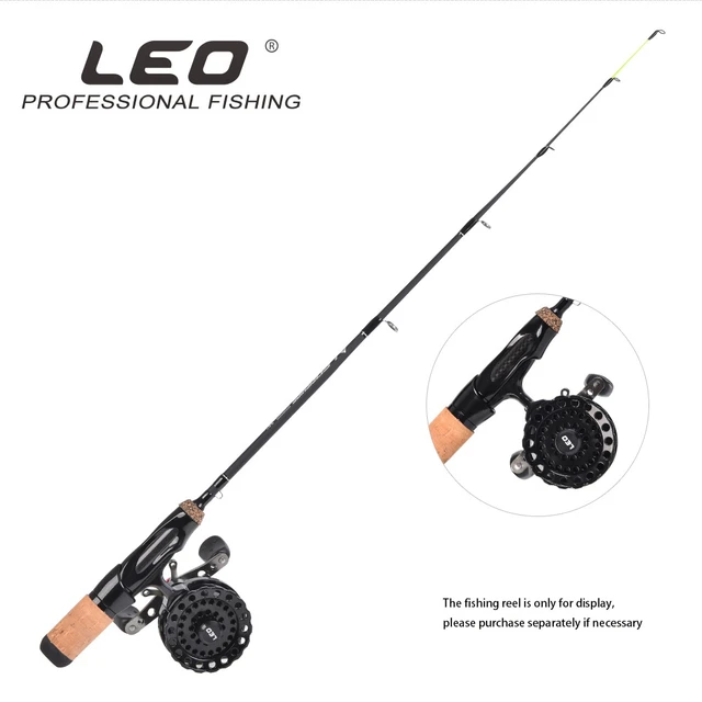 LEO Fiberglass Fishing Rod Reel Combo Set, Ice Rod portátil, Ultra