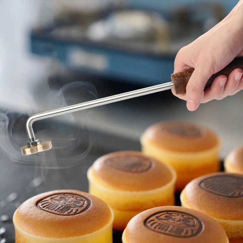 

304 stainless steel fire stick cake hot stamping dorayaki baking dessert bread steamed bun stamping peel bun toast biscuit seal
