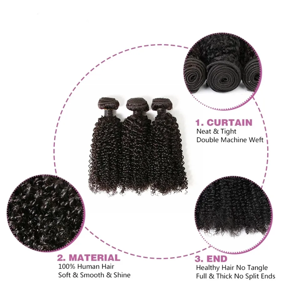 Brazilian Small Spirals Curly Bundles Unprocessed Mongolian Curl Human Hair Weave Bundles Remy Hair Wefts Extensions 8-24inch