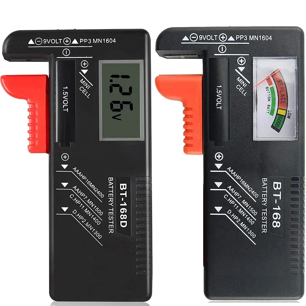 AA AAA Battery Capacity Indicator 18650 Lithium Battery Level Tester Voltage Meter Volt Monitor Detector Storage Box Holder Case battery tester lithium battery tester voltage gauge voltage tester battery case holder battery case
