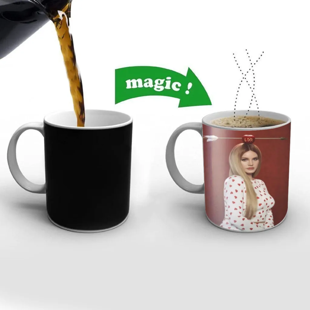 

Lana Del Rey Retro Singer AKA Lizzy Grant Music Album Free shipping Mug Changing Color Ceramic Coffee Mugs Magic Tea Cup Gift