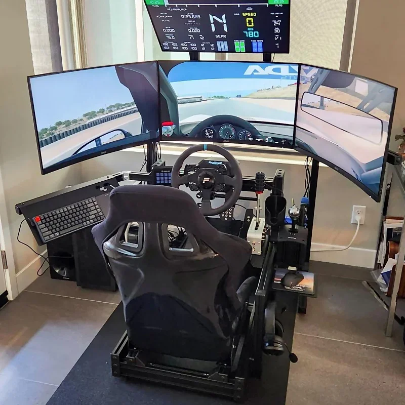 Aluminum Racing Simulator Cockpit Black Anodized Profile Extrusion