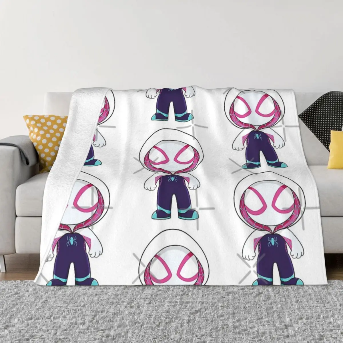 Cute Spider Ghost Baby Spidey Girl Grl Pwr Cartoon Ghost Spider Coperta Copriletto Sul Letto Soggiorno Estetico