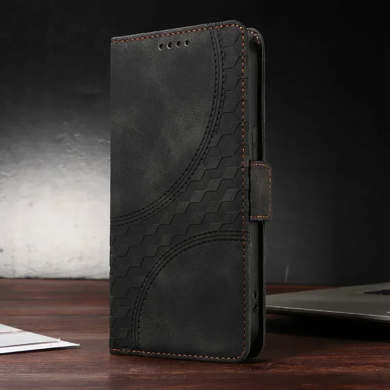Leather Texture Wallet Book Cover - Flip Case