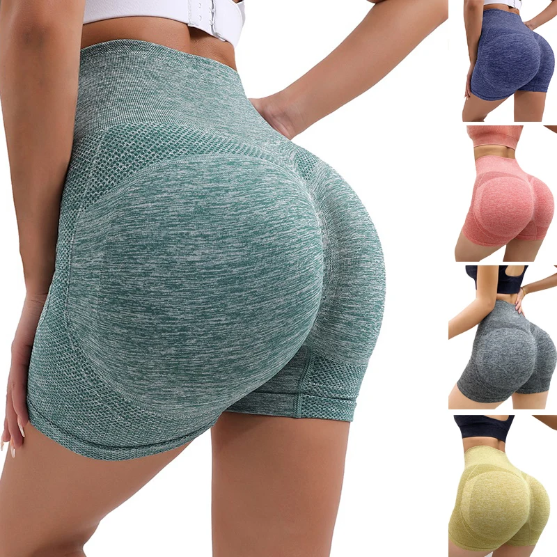 Women Seamless Yoga Set Halter Sports Bra Strappy Scrunch Butt GYM Shorts  Push Up Booty Sportswear High Waited Workout Leggings - AliExpress