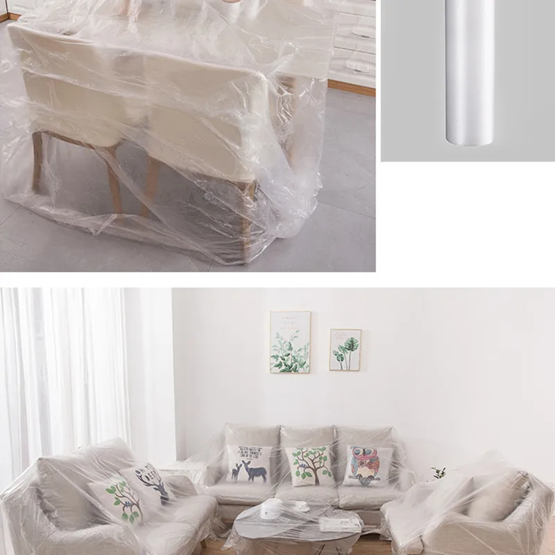 Disposable furniture dust cover dust cloth film decoration plastic protective film household cover dustproof