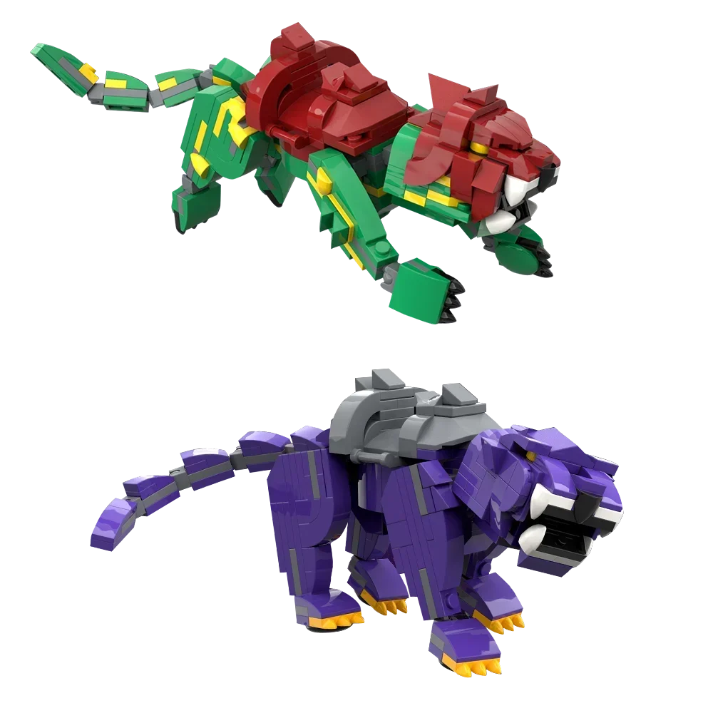 

Gobricks MOC The Giant of the Universe (He-Man) Battle Cat & Panthor Model Bricks DIY Assembly Toys Building Block Set For Gift