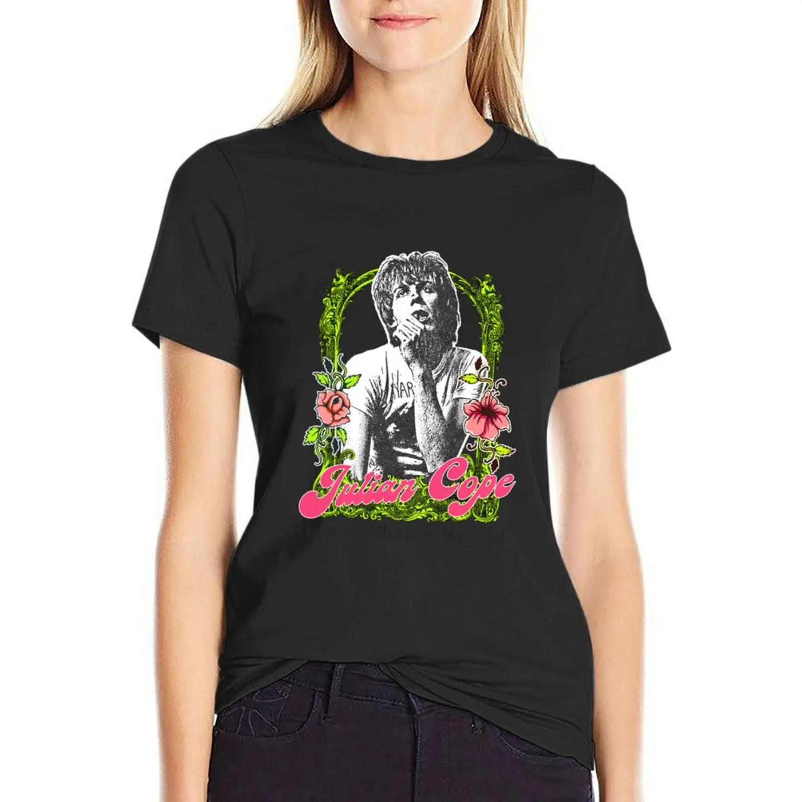

Julian Cope T-Shirt animal print tops funnys kawaii clothes Women's summer blouses 2024