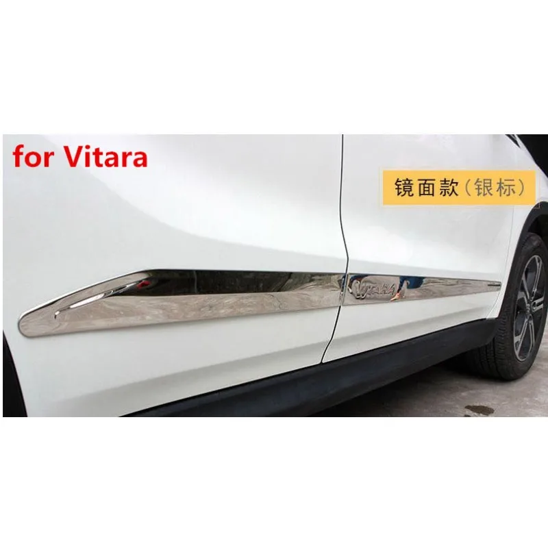

High quality stainless steel body trim strip door anti-rub fit for Suzuki Vitara 2015 2016 2017 2018 2019 2020 Car styling