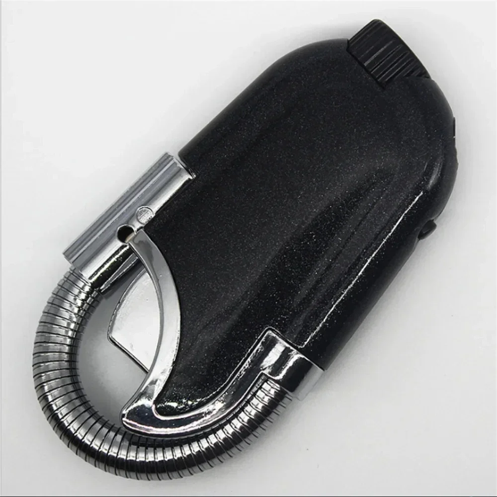 Flexible Hose Windproof Jet Blue Flame Butane Gas Lighter Kitchen Outdoor BBQ Cigar Lighter With Flashlight Metal Ignition Gun