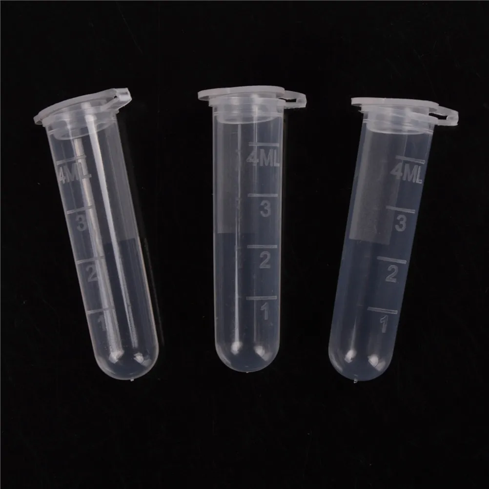 30Pcs 5ml Transparent Micro Plastic Test Tube Centrifuge Bottle Snap-on Lid For Laboratory Sample Storage Container School Stati