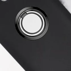 Universal Soft Phone Case with Back Ring Holder Bracket for Lenovo K9 Note (Ring Case Black)