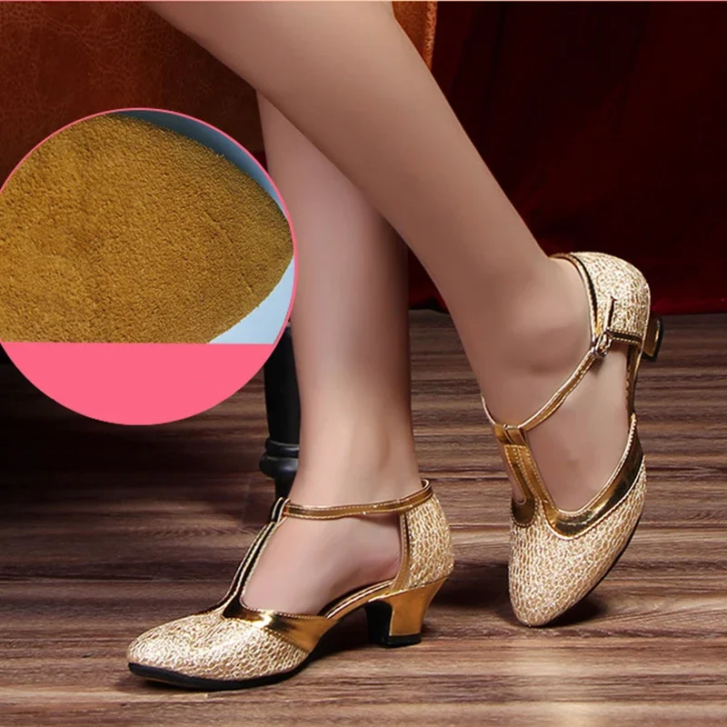Hete Verkoop Dames Meisjes Balzaal Latin Tango Dansschoenen Hakken 3.5/5.5Cm Verkoop Zilver Goud Zwart Paars Kleur Groothand 3