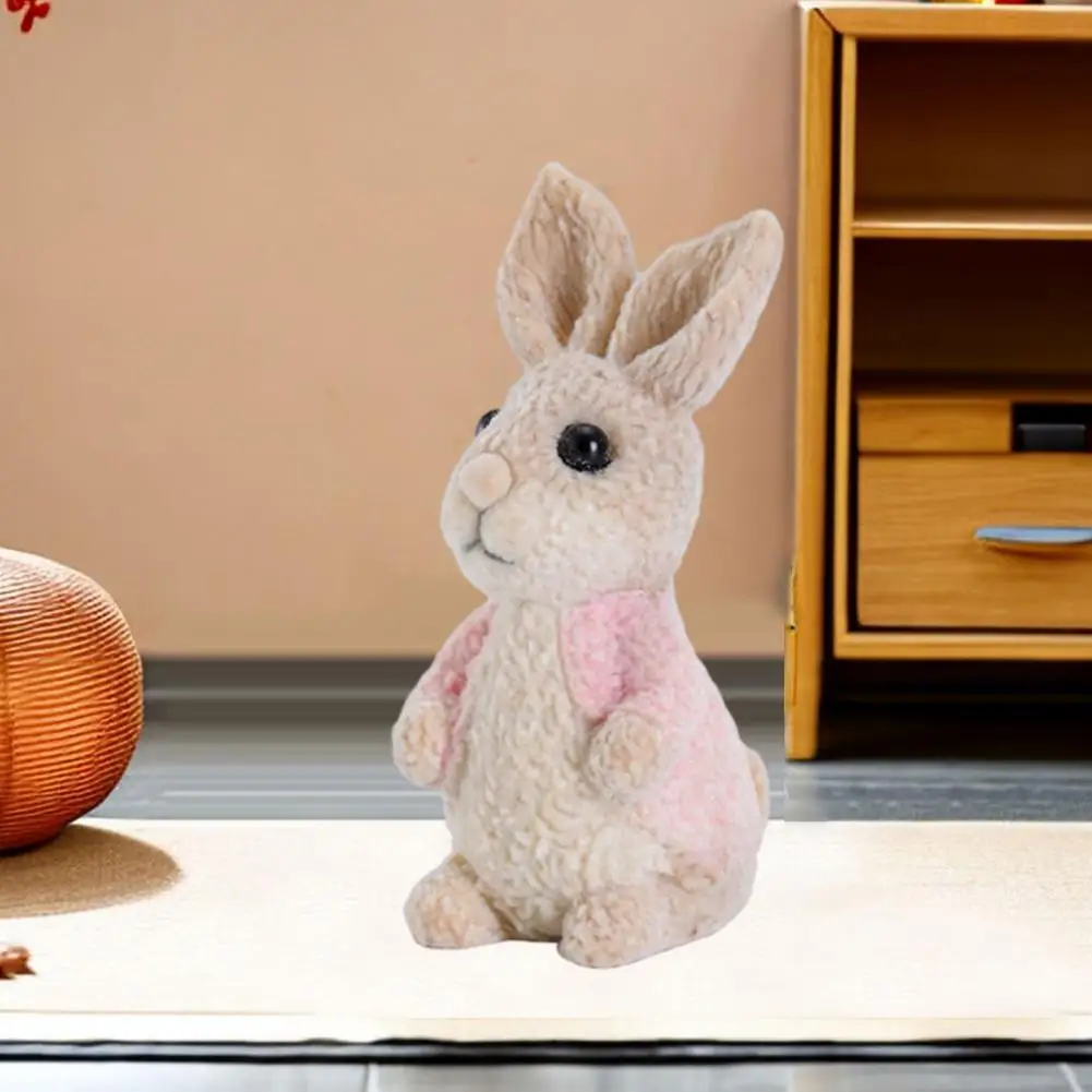 

Bunny Ornament Easter Bunny Resin Ornaments Cute Cartoon Rabbit Figure Happy Easter Party Decoration Home Gift Bedside Table