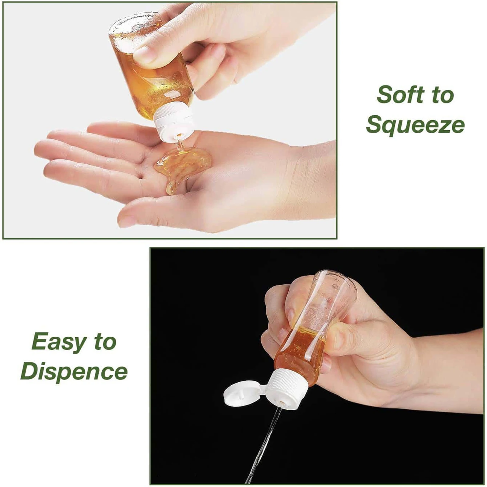 Plastic Empty Bottles with Flip Small Travel Size Bottles for Shampoo Lotion Body Soap 25Pcs refillable bottle refillable plastic bottles plastic lotion bottle